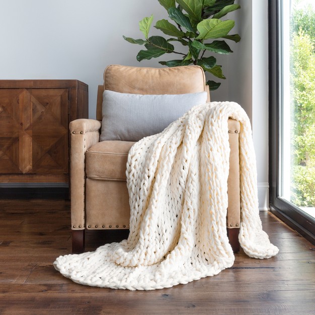 Chunky Knit Throw Blanket Braided Soft amp Cozy Becky Cameron