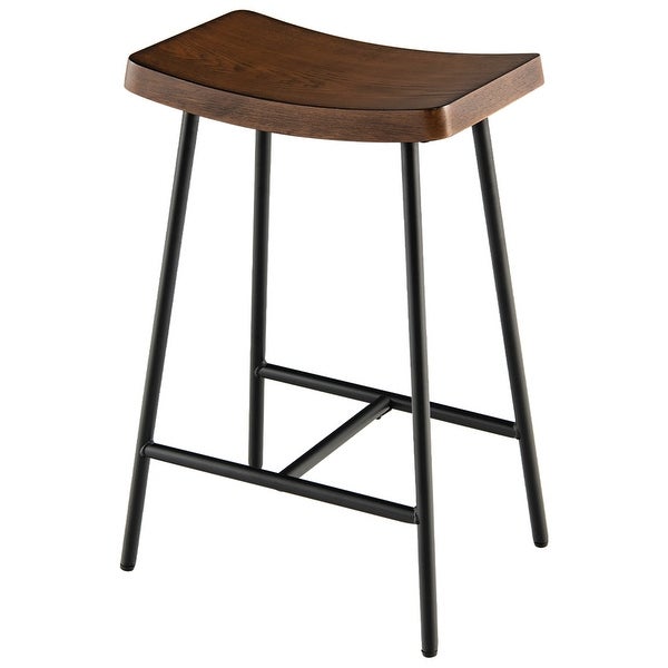 Industrial Saddle Stool Counter Height Bar Stool Dining Pub Chair