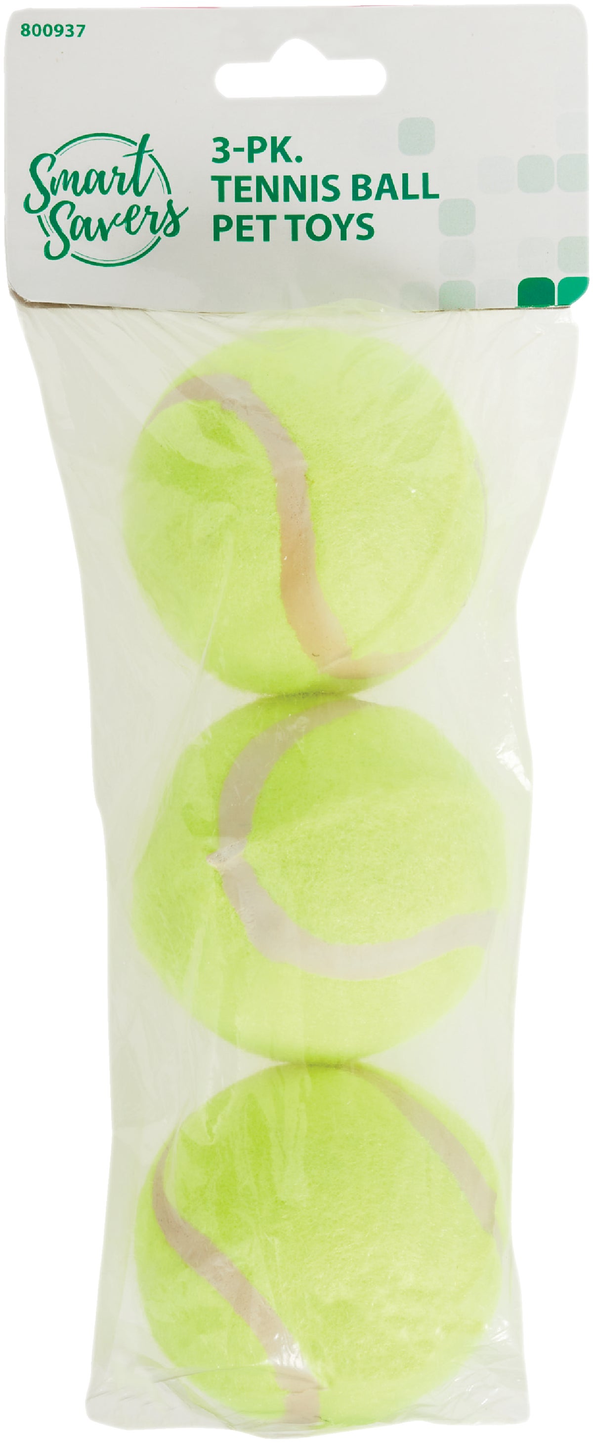 Smart Savers Tennis Ball Dog Toy 6 Cm. Dia. Yellow (Pack of 12)