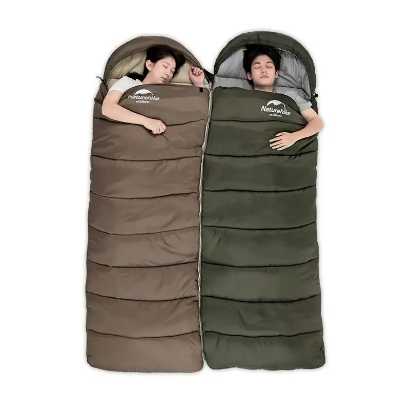 2023 new hot sale outdoor camping hiking new U150 U250 U350 envelope cotton sleeping bag with hood