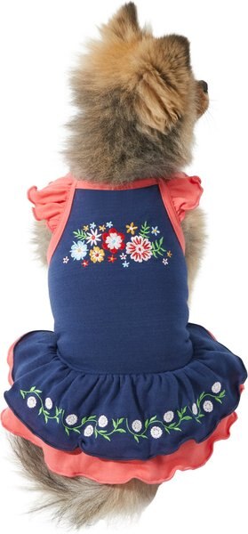 Frisco Embroidered Floral Dog and Cat Dress