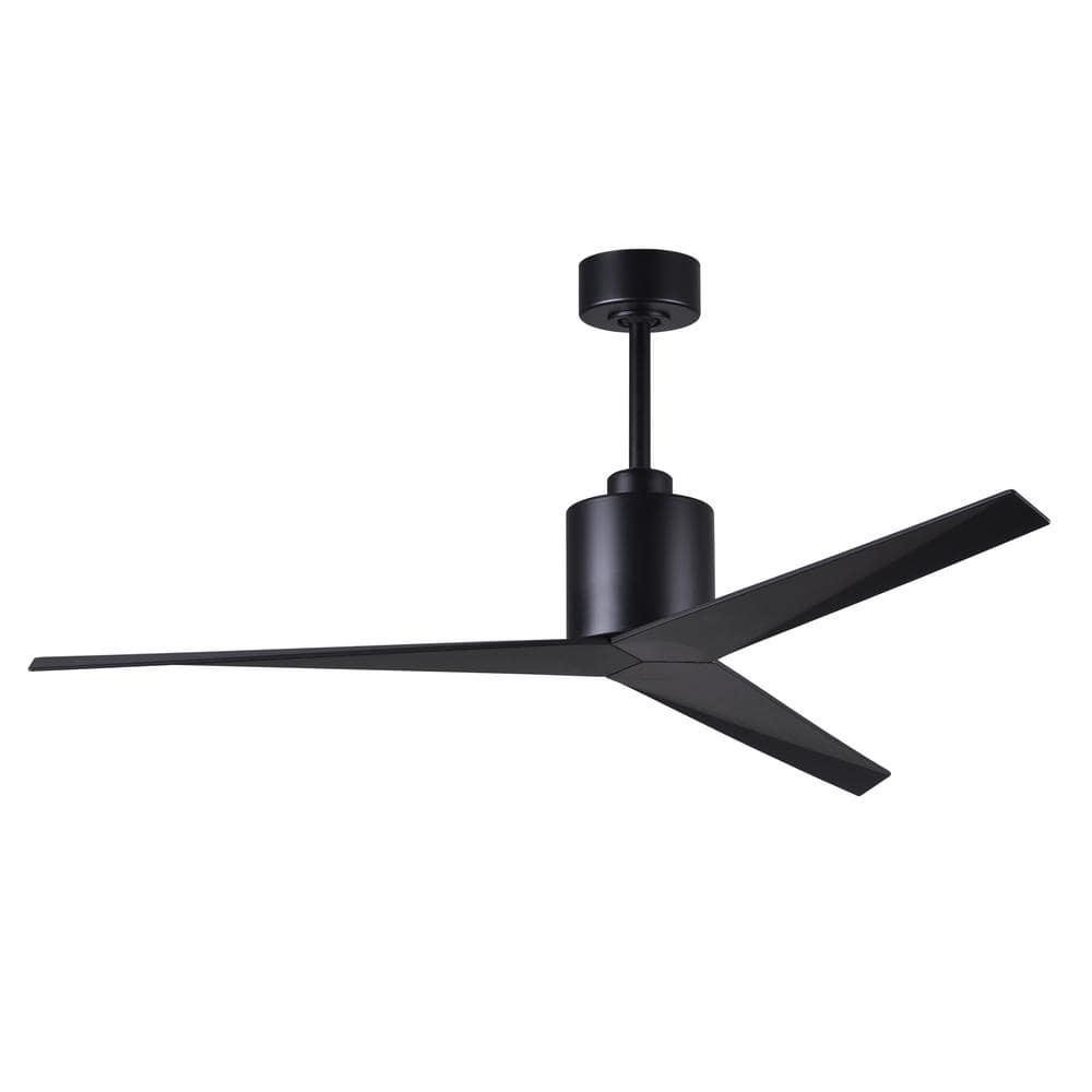 Matthews Fan Company Eliza 56 in IndoorOutdoor Matte Black Ceiling Fan with Matte Black Blades and Hand Held RemoteWall Control