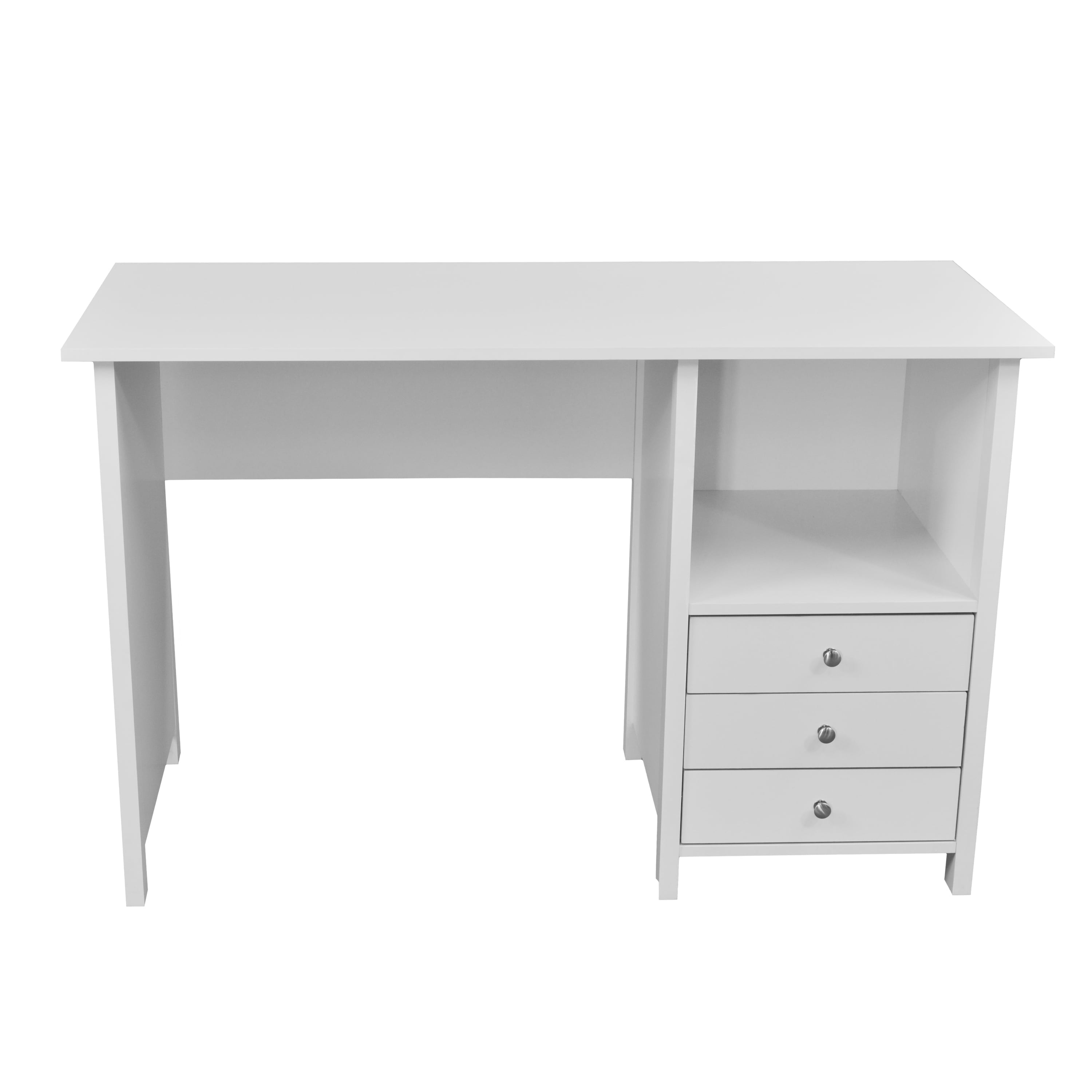 Techni Mobili Contemporary Desk with 3 Storage Drawers, White