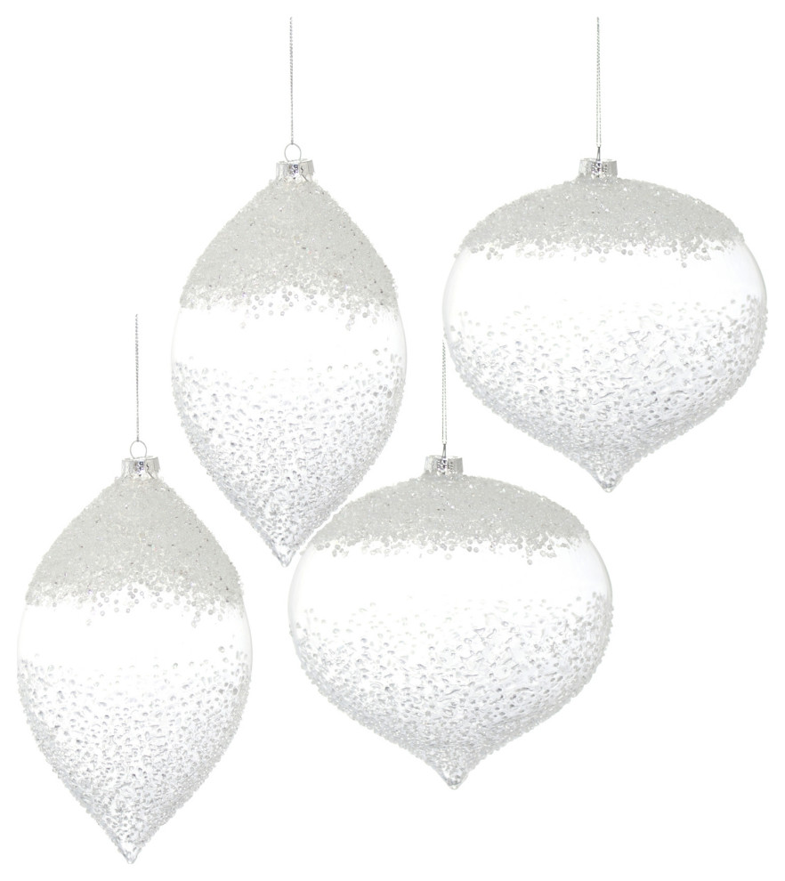 Ornament  4 Piece Set  7.25 quotH  9 quotH Glass   Transitional   Christmas Ornaments   by Timeout PRO  Houzz