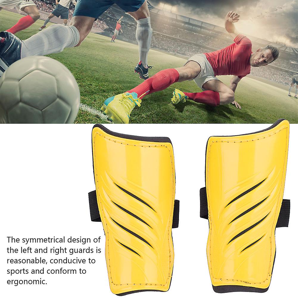 1 Pair Child Football Sports Shinguards Kids Soccer Ball Shin Guards Legs Protector Yellow