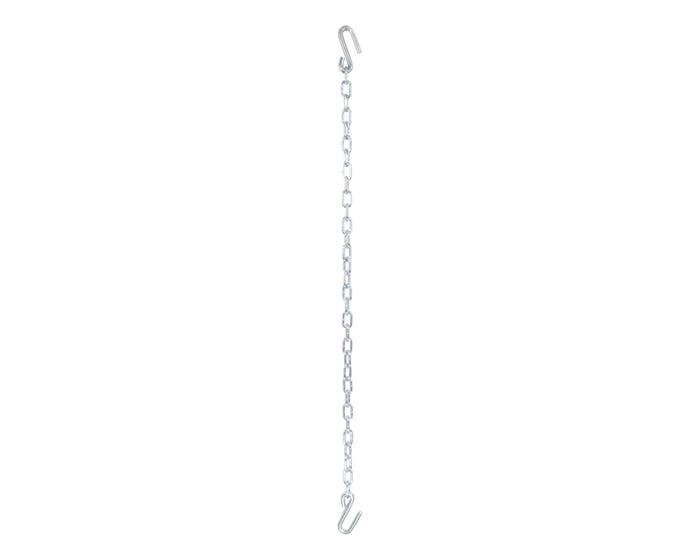 CURT 48 Inch Safety Chain with 2 S - Hooks - 5 - 000 lbs. - Clear Zinc - Packaged 80031