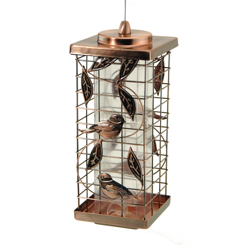 Audubon NA35329 1-3/4 Lb Two Port Squirrel-Resistant Copper Caged Tube Feede