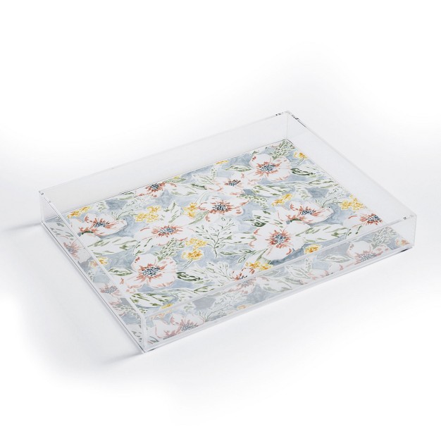 Jacqueline Maldonado Sun Drenched Floral Acrylic Tray Deny Designs