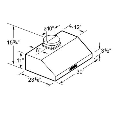 Thermador 30-inch Wall Mount Range Hood HMWN30FS