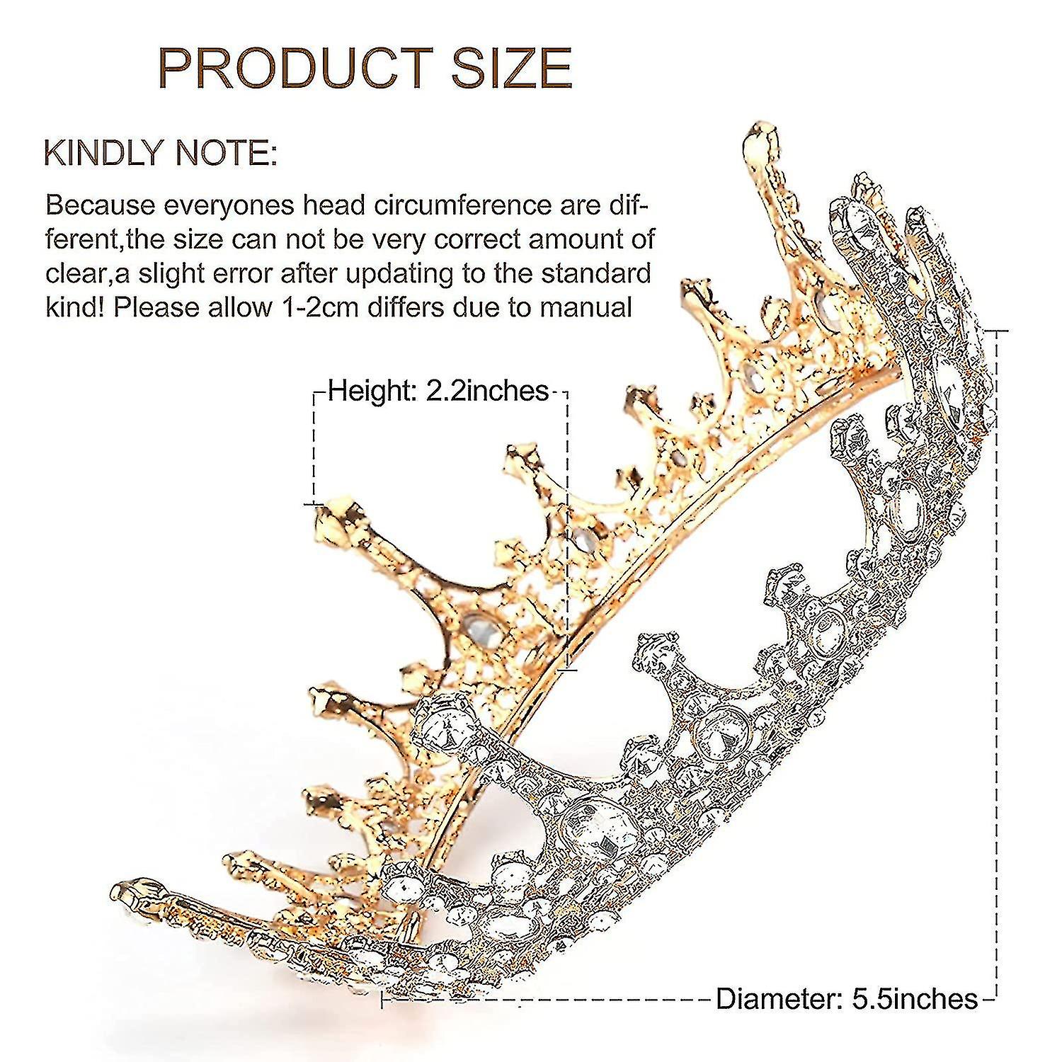 Z Baroque Queen Crown Compatible With Women Vintage Tiaras With Gemstones Compatible With Pr