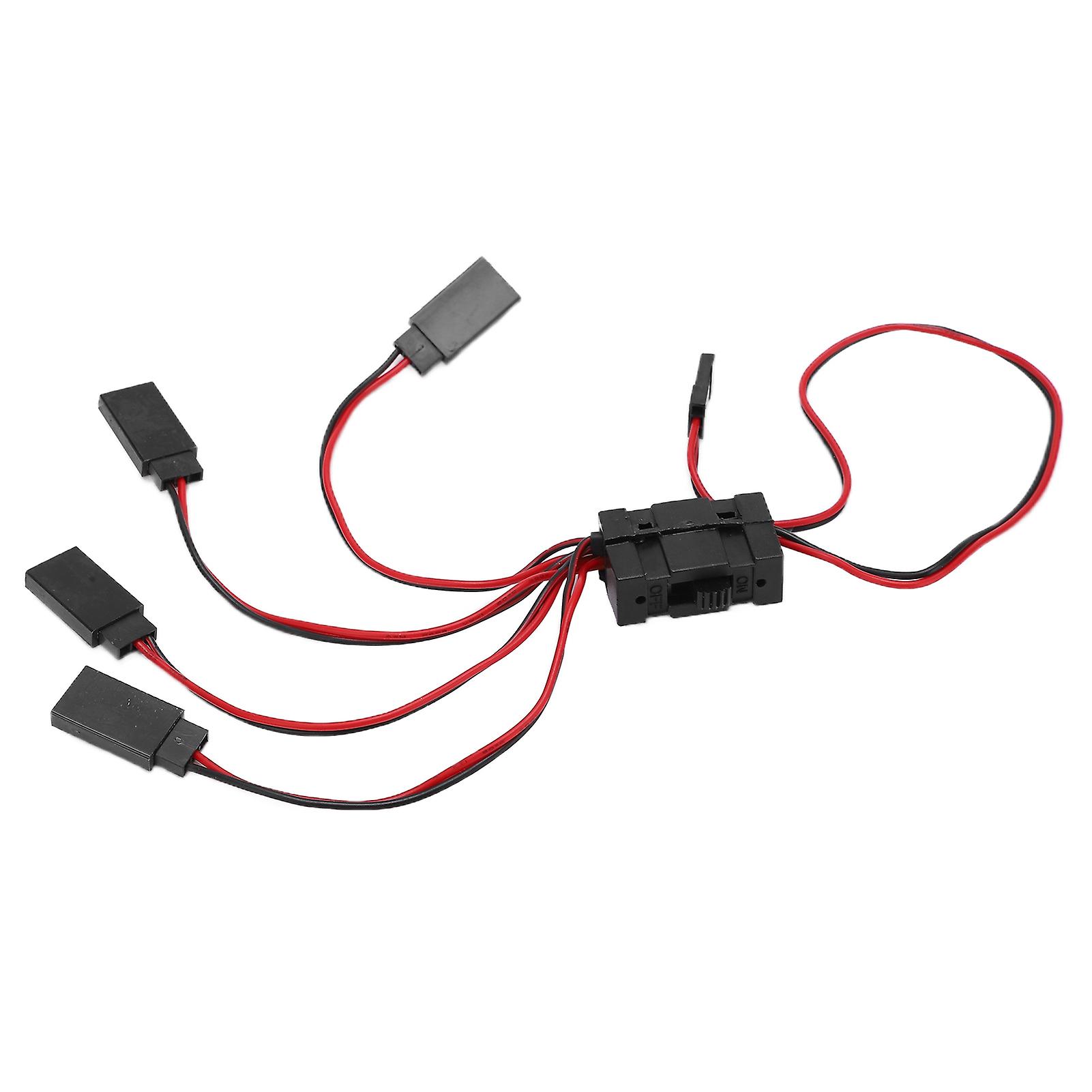 Jr To Jst 1 For 4 Y Parallel Harness Splitter Lines With Switch For Remote Control Cars