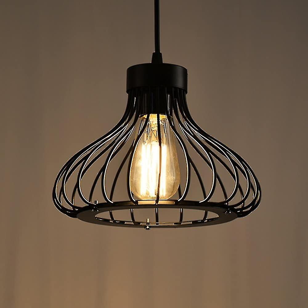 Industrial Vintage Metal Pendant Lights Cage Black Retro Ceiling Light Fixture Vintage Ceiling Ceili