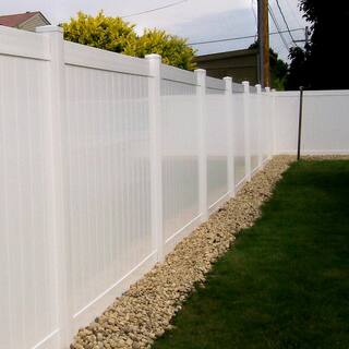 Weatherables 5 in. x 5 in. x 7 ft. White Vinyl Fence Blank Post LWPT-BLANK-5X84