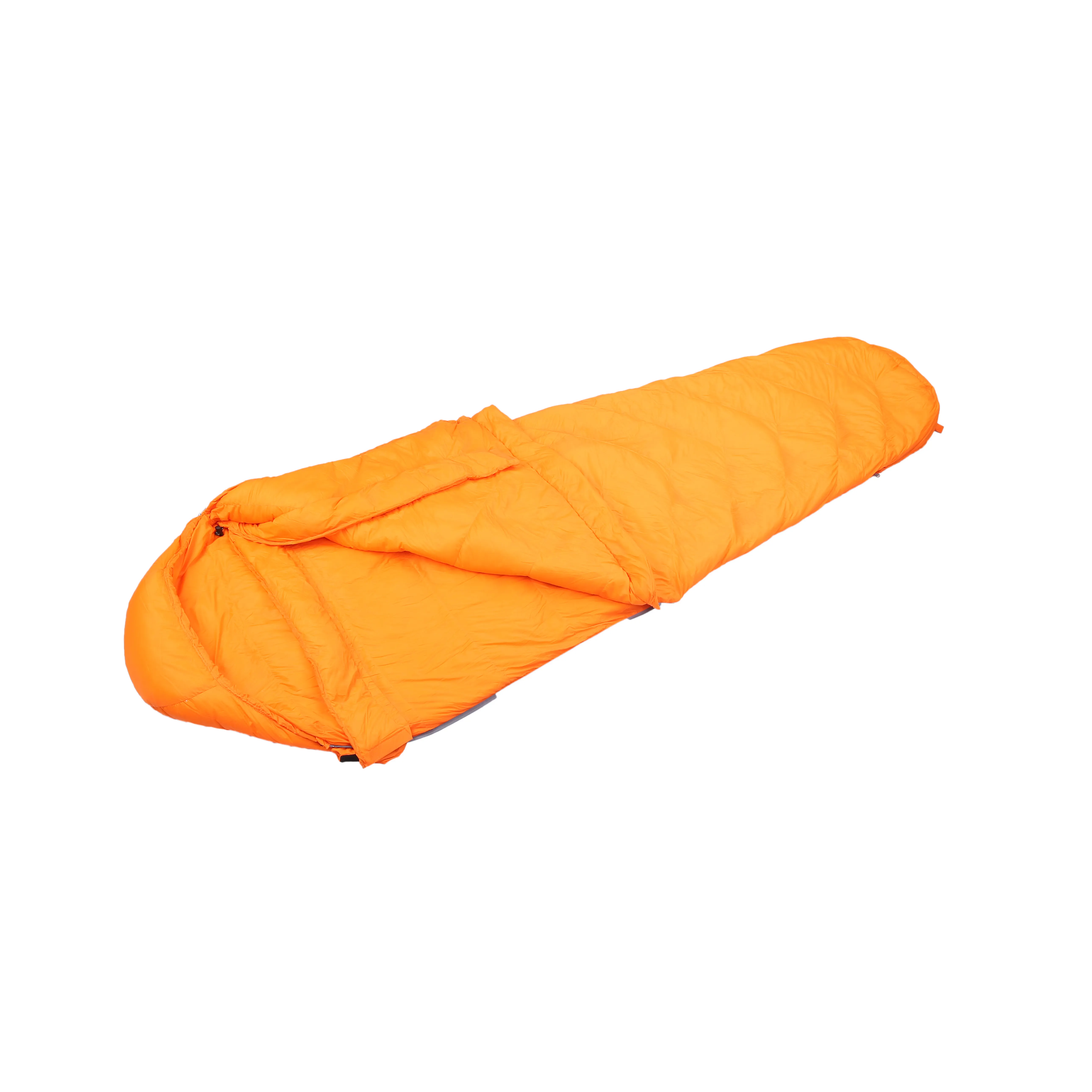 220*85*55cm 40D300T Nylon 800g 80%Grey Duck Down Outdoor mummy adult sleeping bag outdoor winter sleeping bag