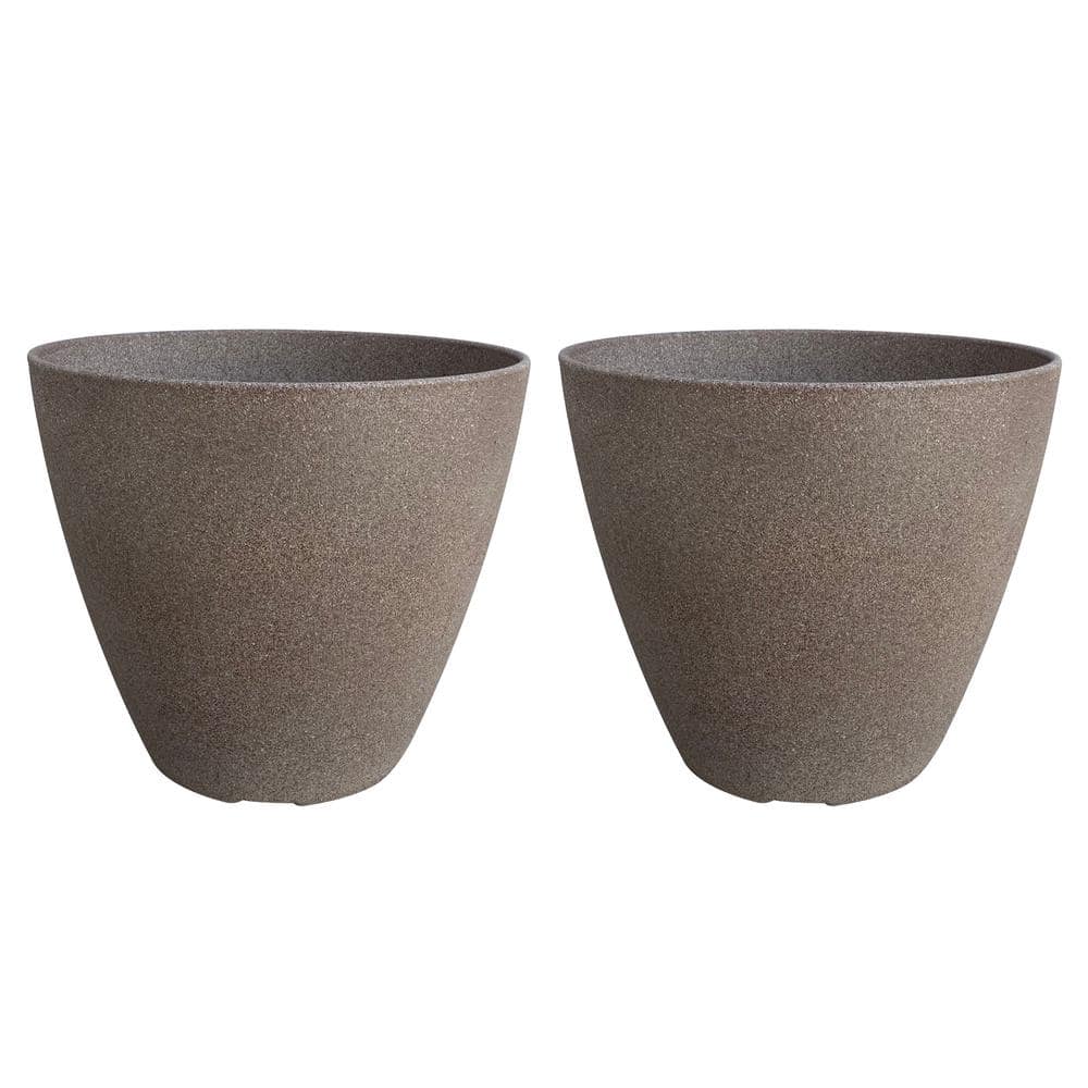 Trendspot 16 in. Beige Kurv Resin Planter (2-Pack) EPS00405N-16H5