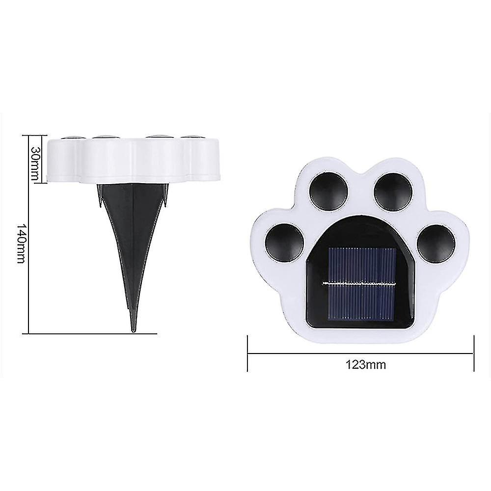 Solar Powered Ground Lights Bear Paw Light Waterproof Garden Landscape Foor Lamp For Yard Lawn Patio Pathway Footprint Light