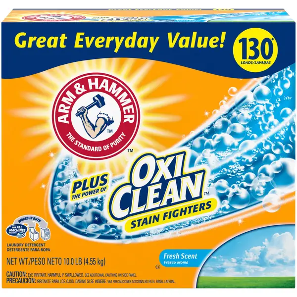 Arm and Hammer 10 lb Plus OxiClean Fresh Scent Powder Laundry Detergent