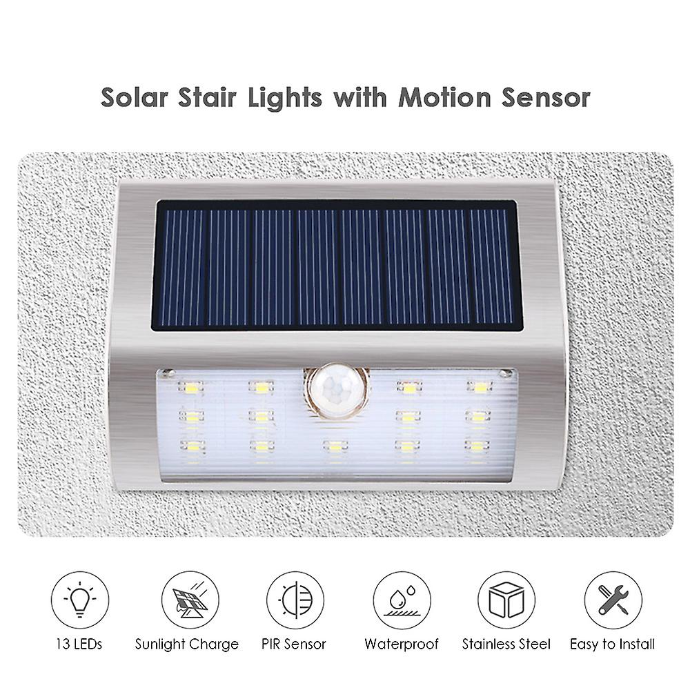 Mini Solar Stair Light With Motion Sensor， Pouch Of Installation Screws