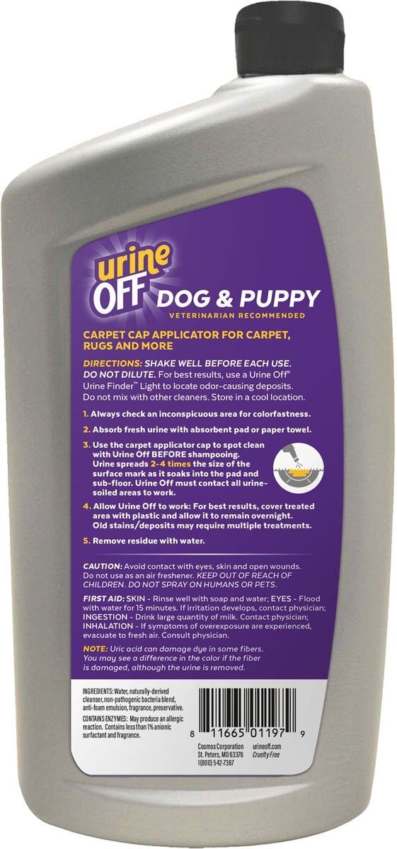 Urine Off Dog and Puppy Formula Stain and Odor Remover