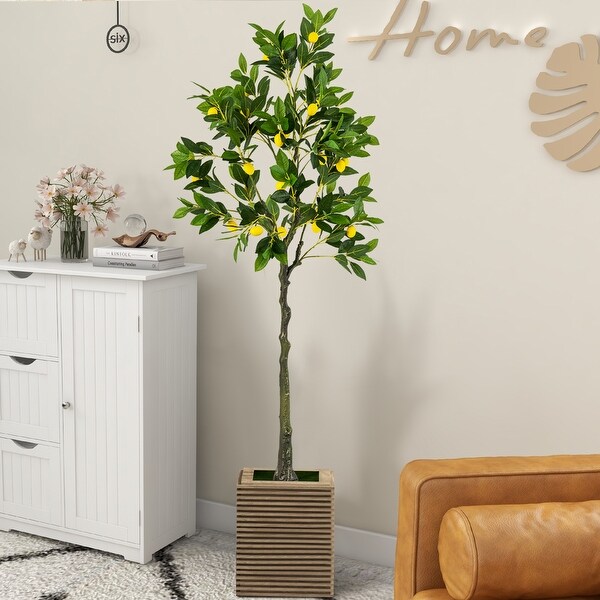 Artificial Lemon Tree Tall Fake Lemon Plant wuth Lemon Fruits