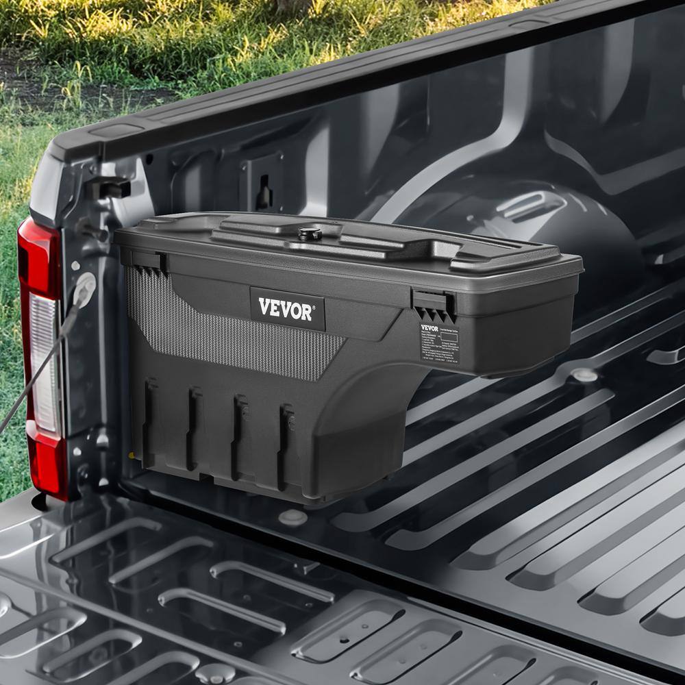 VEVOR 28 in. Black ABS Truck Bed Storage Box 6.6 Gal. Driver Side Truck Tool Box with Password Padlock for Super Duty 2017-21 KCLJGJXJSYCBDEE4PV0