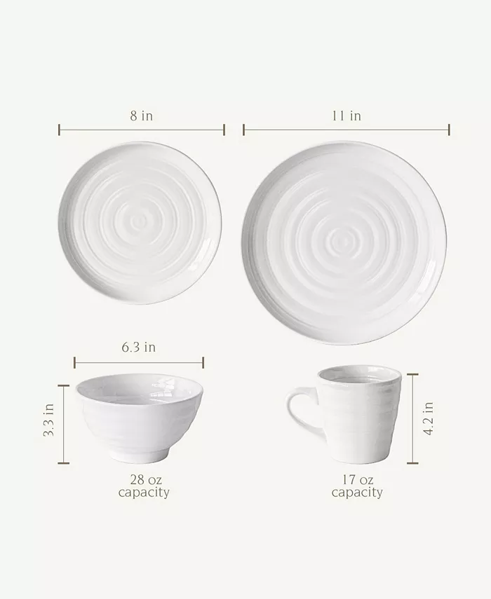 Over and Back Farmhouse 16 Piece Dinnerware Set