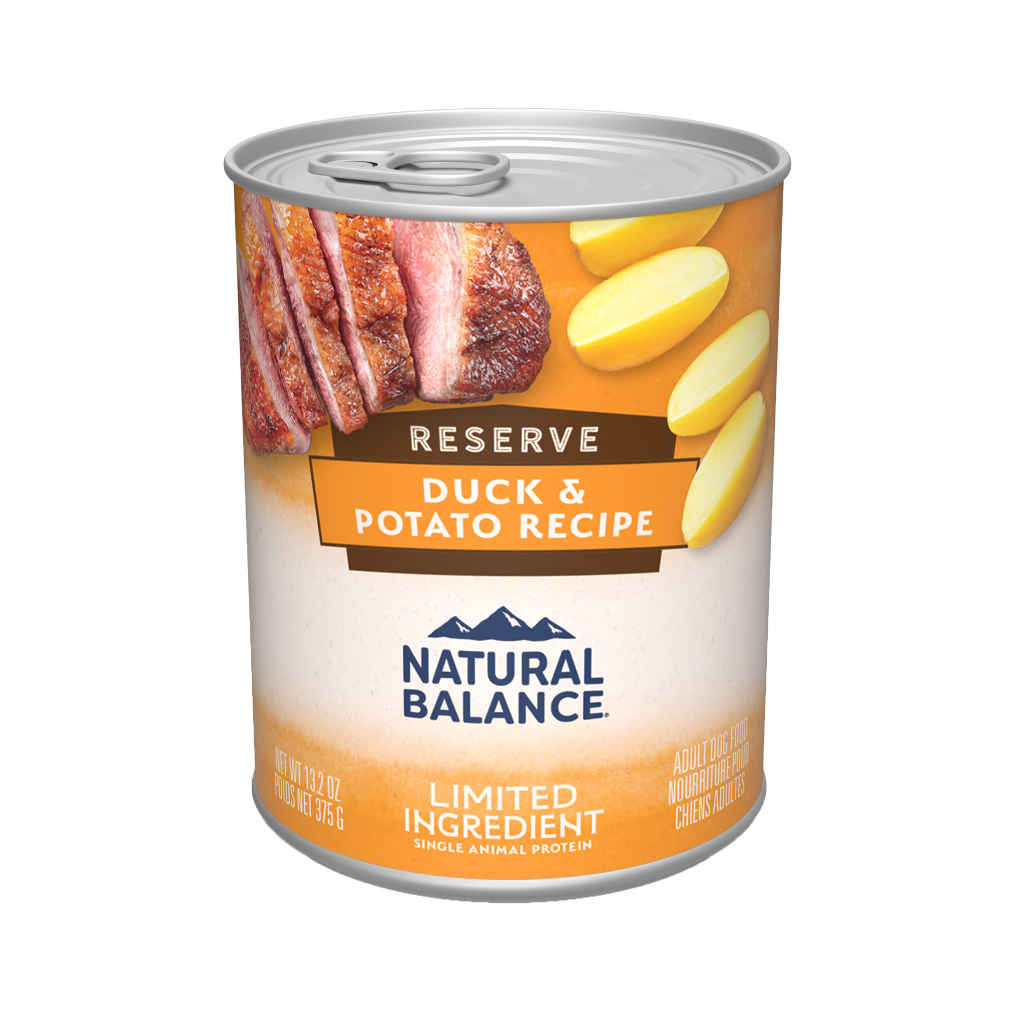 Natural Balance L.I.D. Limited Ingredient Diets Duck  Potato Formula Wet Dog Food， 13.2 oz.， Case of 12