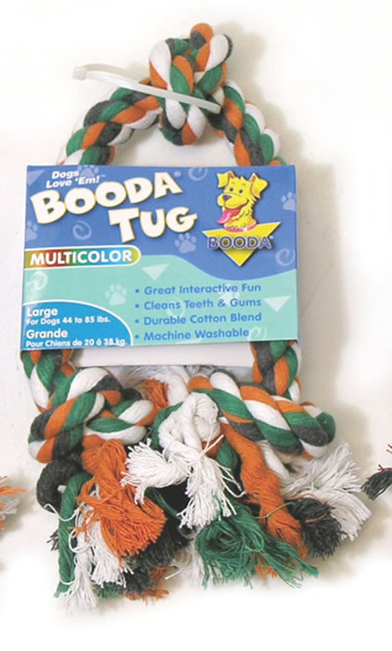 Booda Multi-Colored 3-Knot Tug， Large