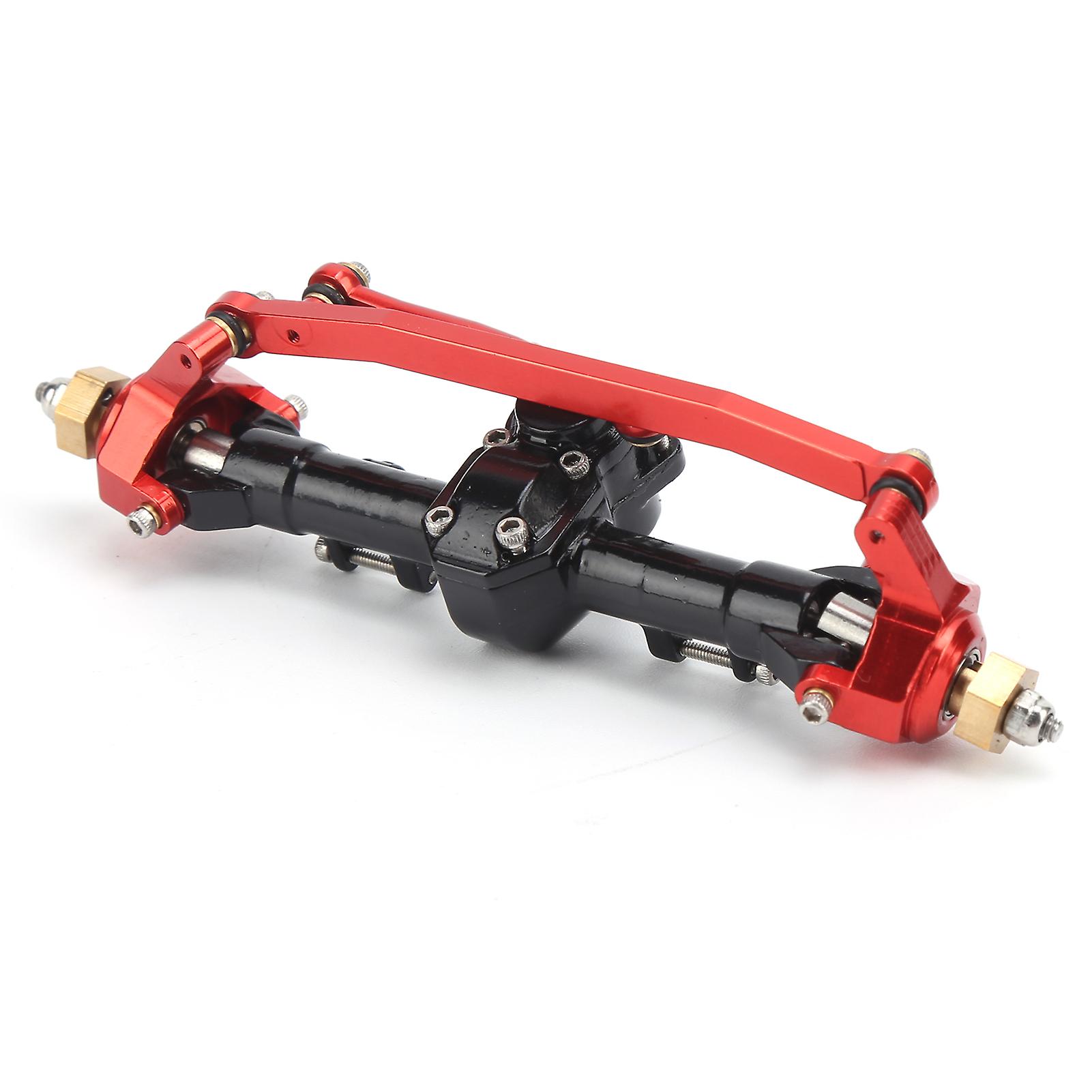 Rc Metal Complete Front Axle Shaft Assembly For Axial Scx24 90081 1/24 Rc Car Upgrade Partsblack Red