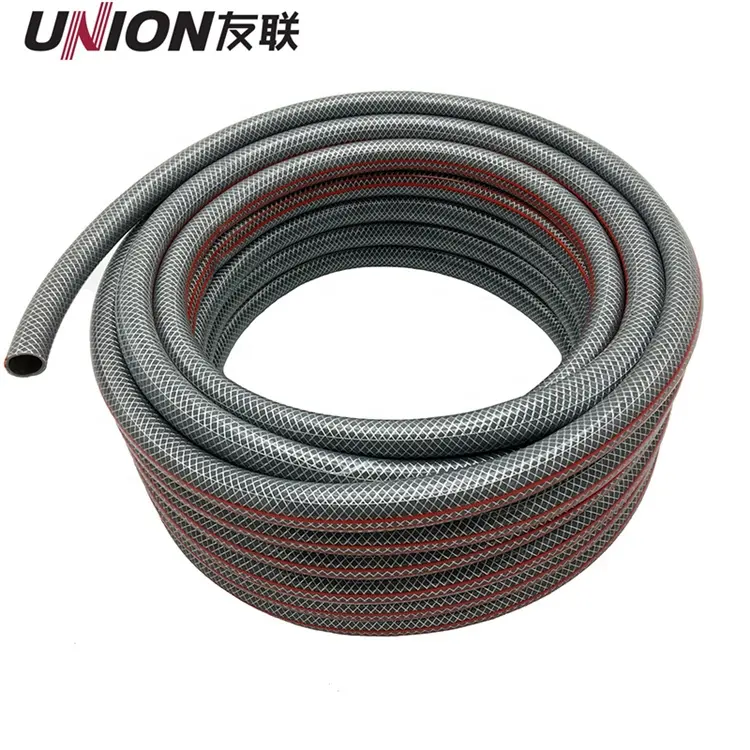 Landscaping equipment water supply black red line fiber reinforced PVC hose rubber tube