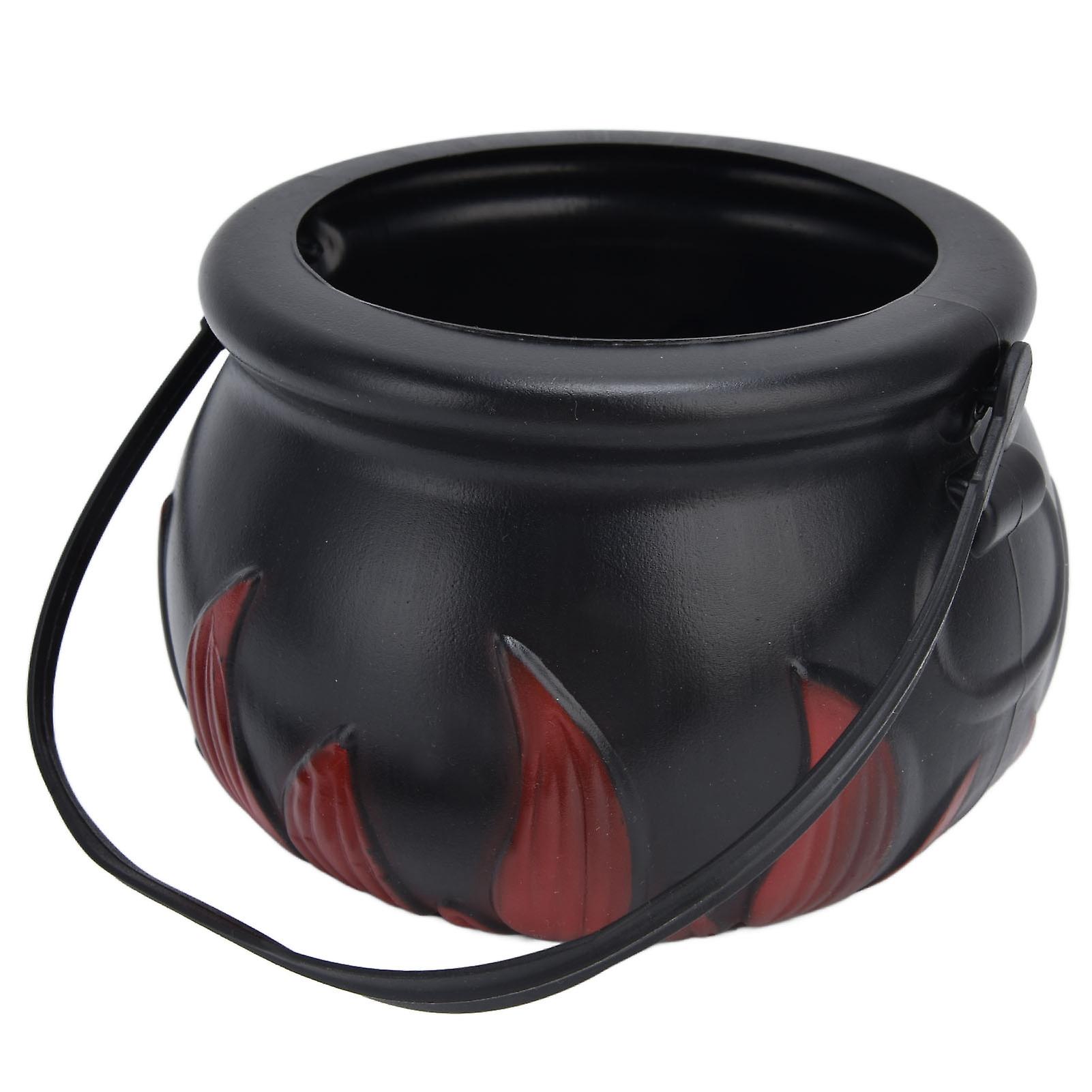 Halloween Witch Pot Smoke Machine Mist Maker Fogger With Color Changing Led Light Party Prop Ac100240vred Flame Eu Plug