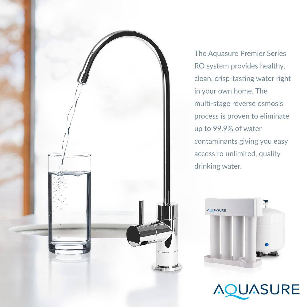 AQUASURE Premier Series Alkaline Remineralizing Reverse Osmosis Water Filtration System with Chrome Faucet AS-PR75AK