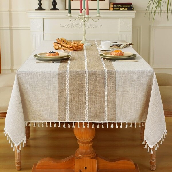 Rustic Tablecloth Cotton Linen Waterproof Tablecloths