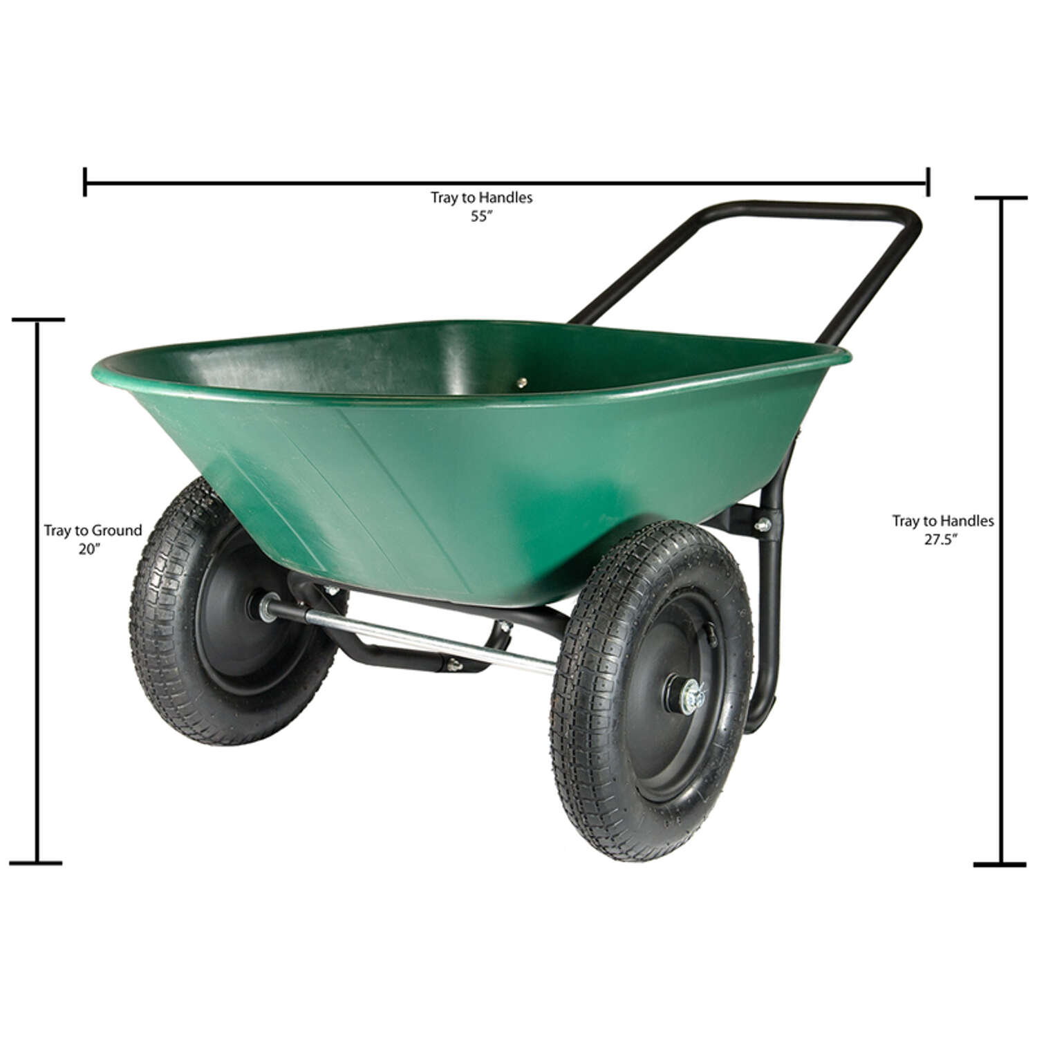 Yard Rover Garden Star Poly Residential Wheelbarrow 5 cu ft