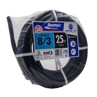 Southwire 25 ft. 83 Stranded Romex SIMpull CU NM-B WG Wire 63949221