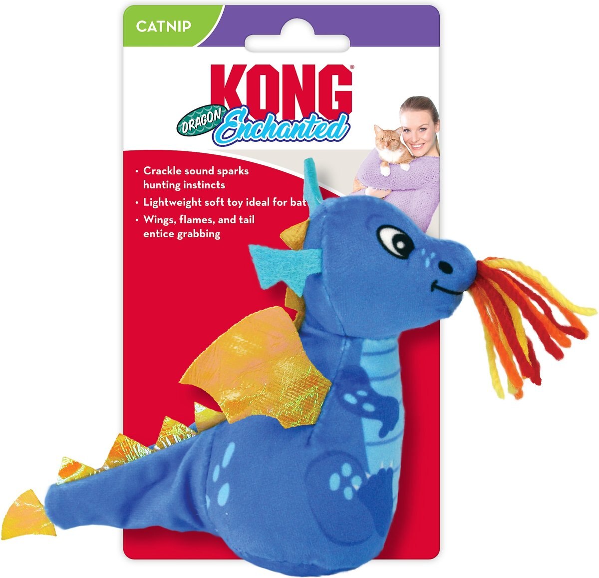 KONG Enchanted Dragon Plush Cat Toy