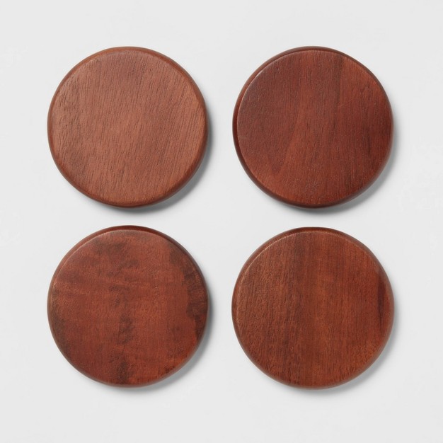 4pk Mango Wood Coasters