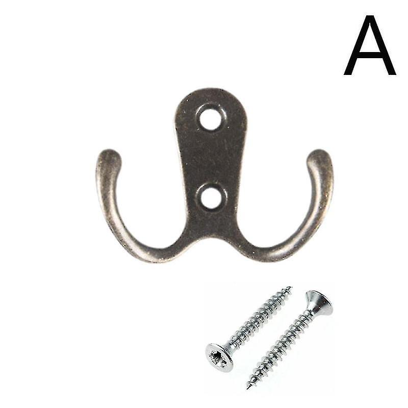 Zinc Alloy Big Double Robe Hook Clothes Hook High-quality Durable Hooks Hat Home And And Hooks Storage Accessories Clo B3m8