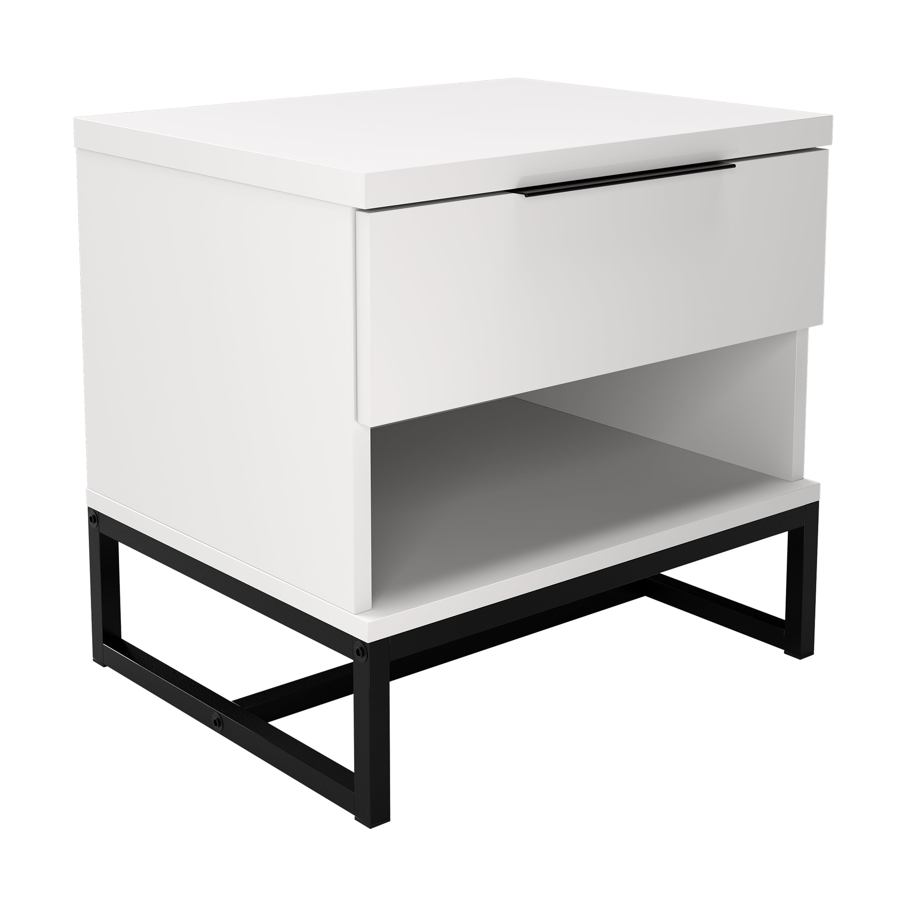 Boyd Sleep Catania Single Drawer Modern Nightstand, White