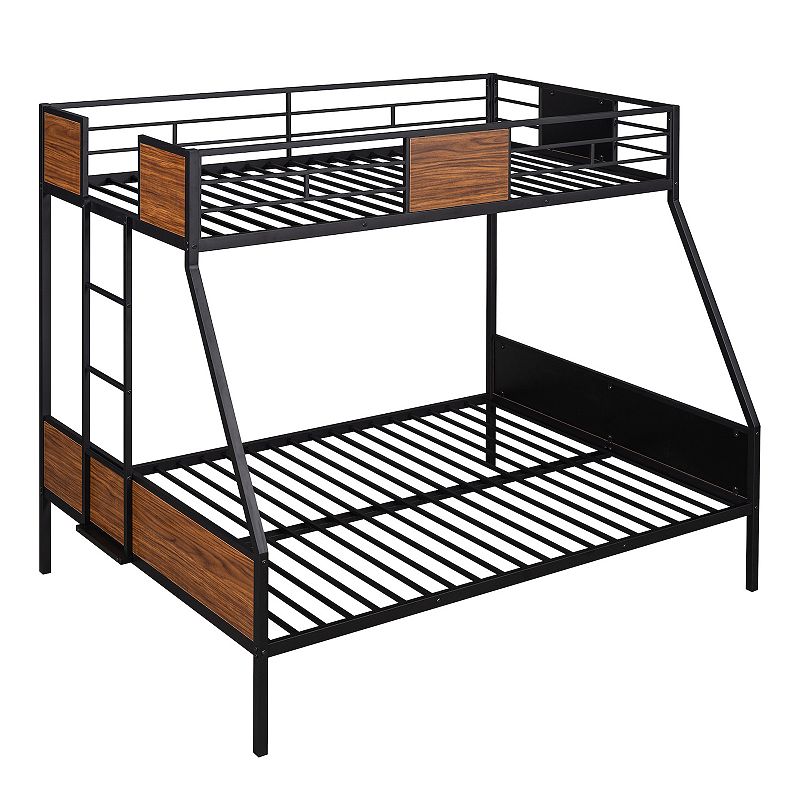 Merax Twin-over-Full Bunk Bed Modern Style Steel Frame Bunk Bed