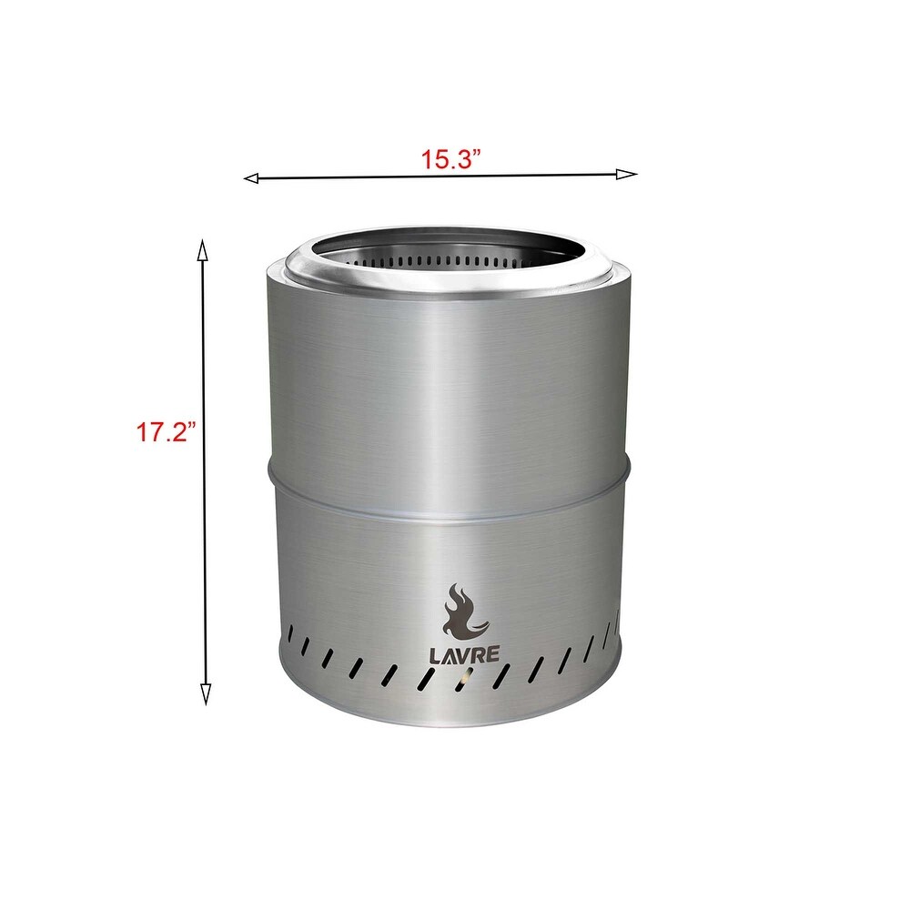 Outdoor Wood Burning Portable Stainless Steel Smokeless Fire Pit   N/A