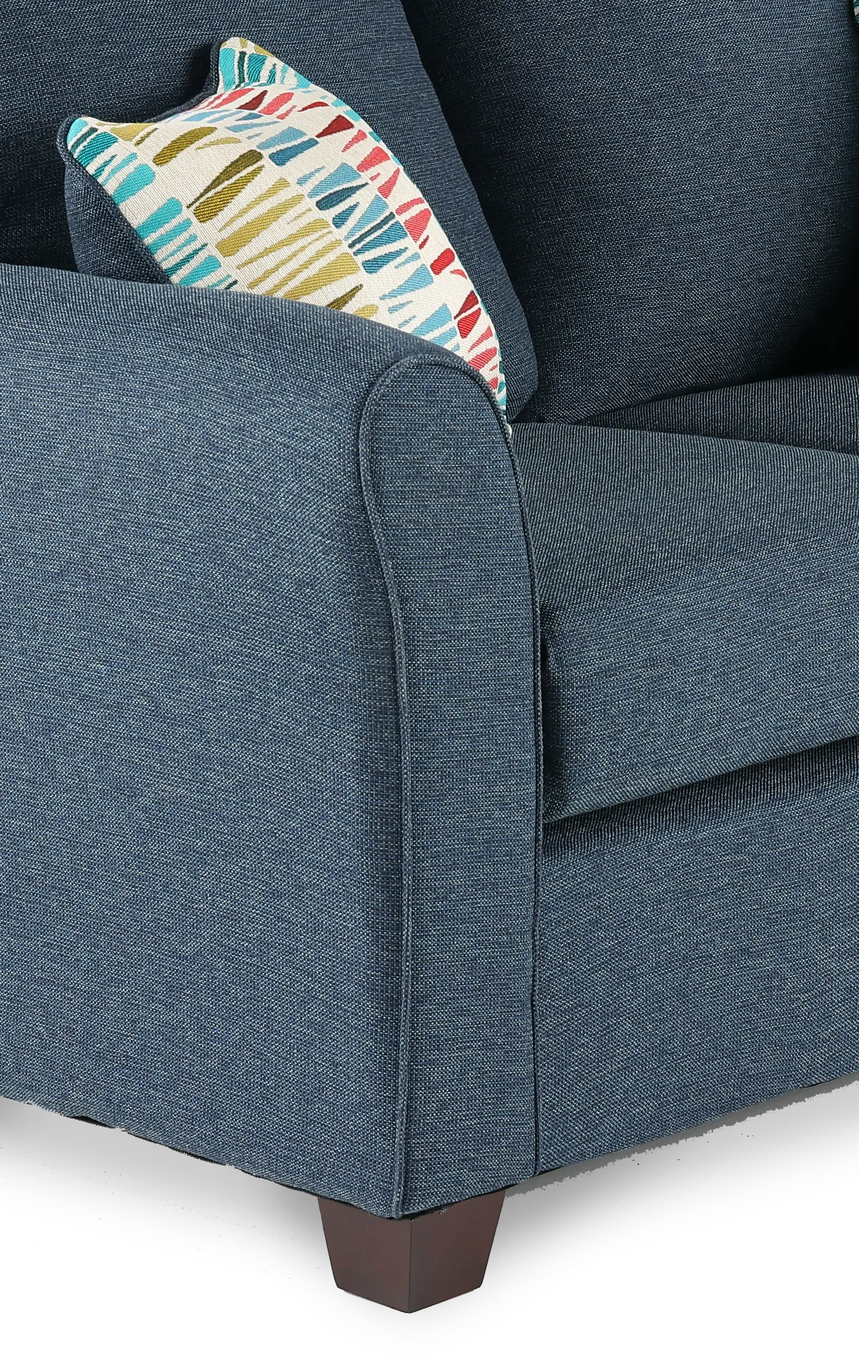 Wall St. Navy Blue Loveseat