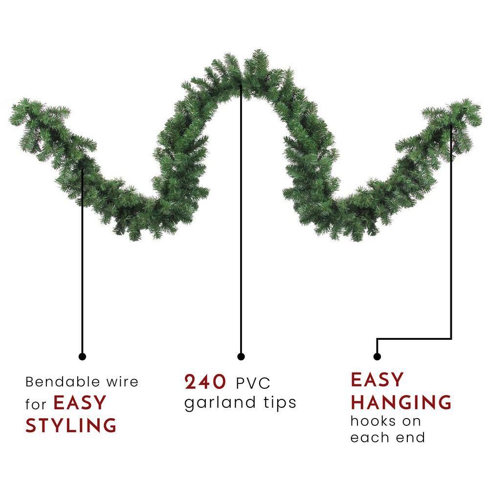 9 ft. x 12 in. Unlit Windsor Pine Artificial Christmas Garland 32915330