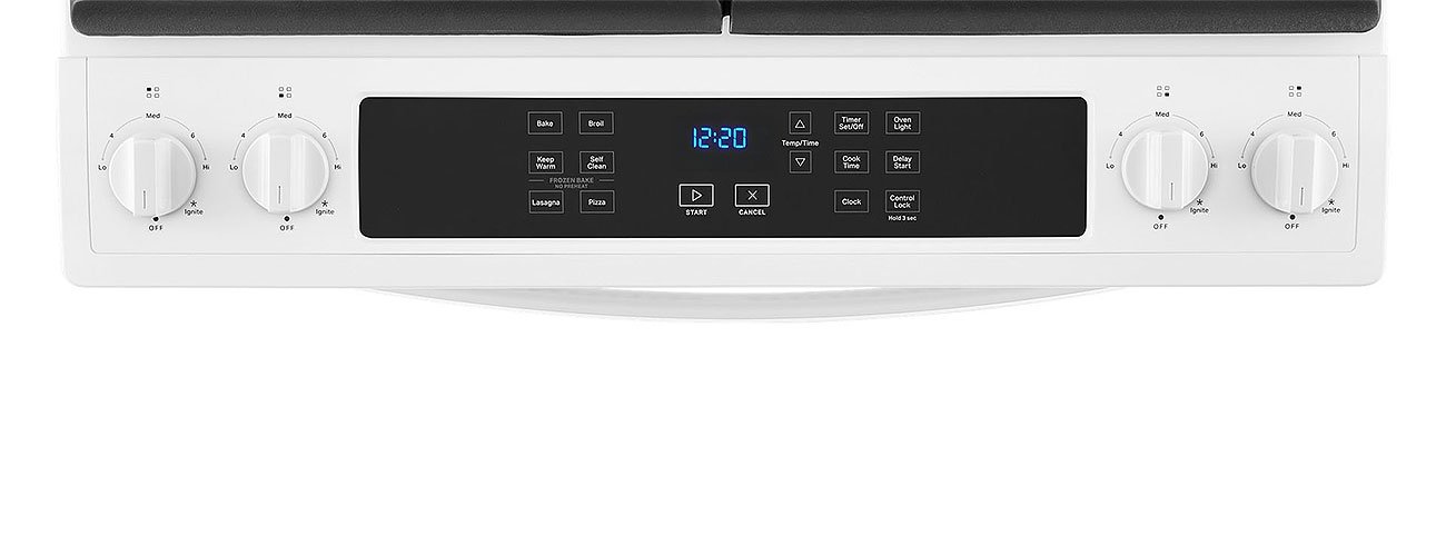 Whirlpool ADA 5 Cu. Ft. White Gas Range With Frozen Bake Technology