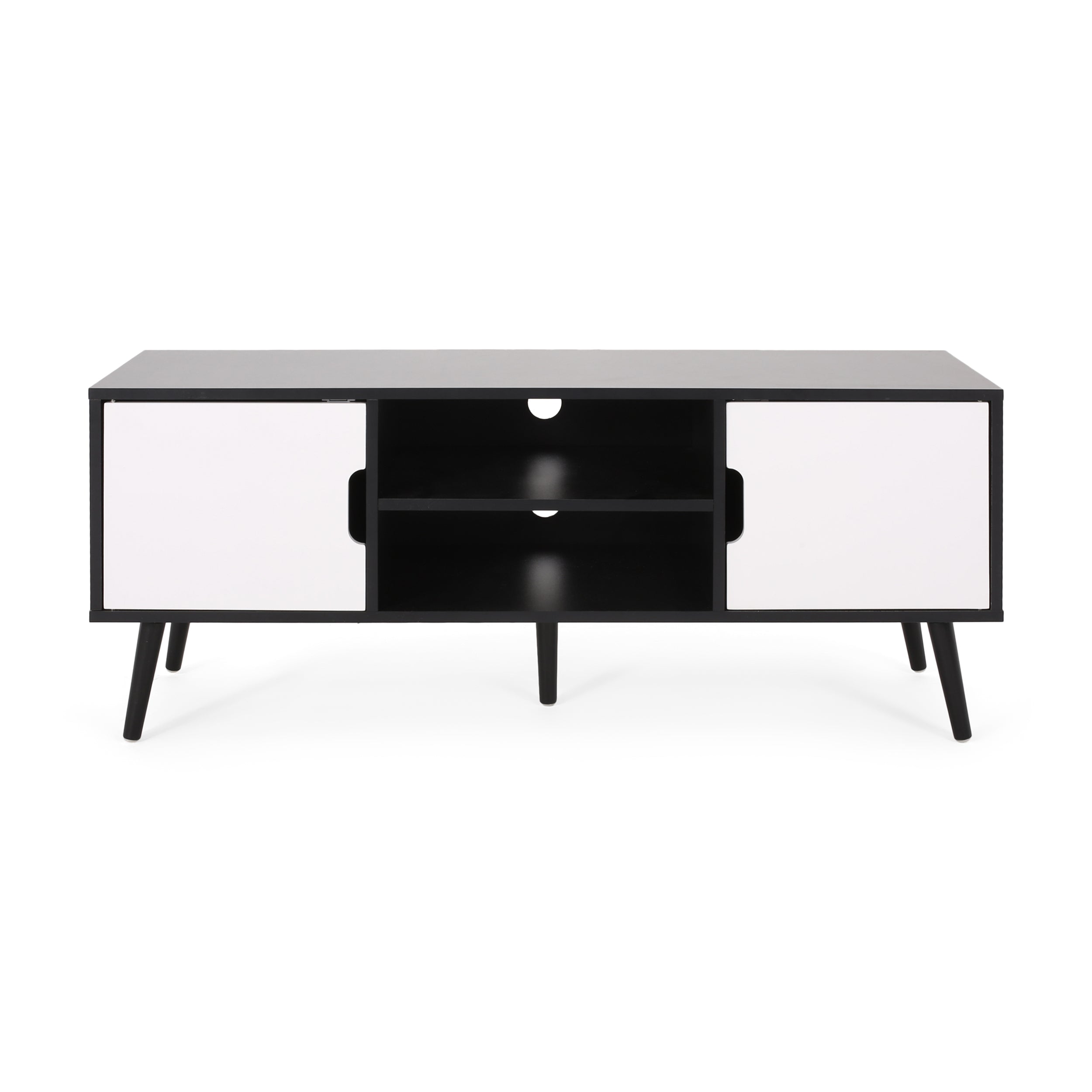 Aaditya Mid Century Modern 2 Cabinets & Shelves TV Stand