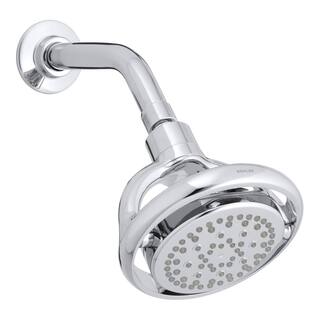 KOHLER Flipside 4-Spray 5.4 in. Single Wall Mount Fixed Shower Head in Polished Chrome K-15996-CP