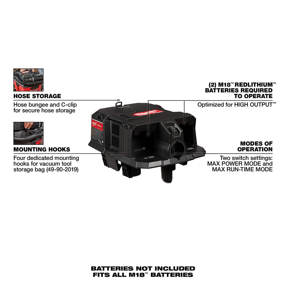 Milwaukee M18 FUEL Dual Battery Wet/Dry Vacuum Motor Head Bare Tool 0921-20 from Milwaukee