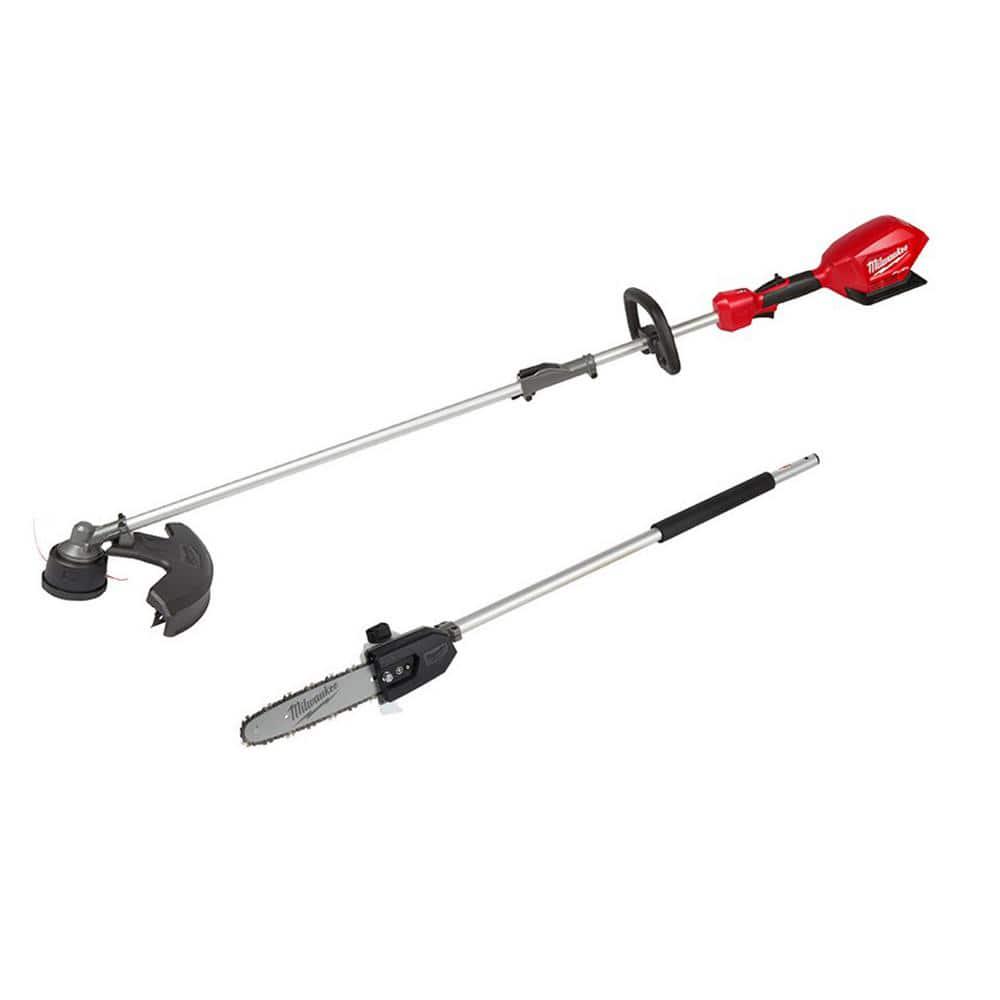 Milwaukee M18 FUEL 18Volt LithiumIon Brushless Cordless QUIKLOK String Trimmer with 10 in Pole Saw Attachment