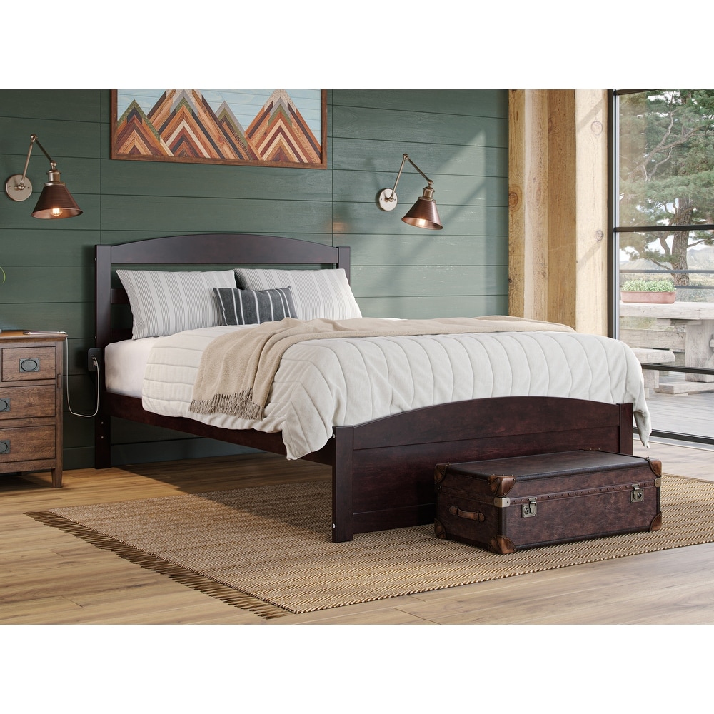 Warren Solid Wood Platform Bed with Footboard