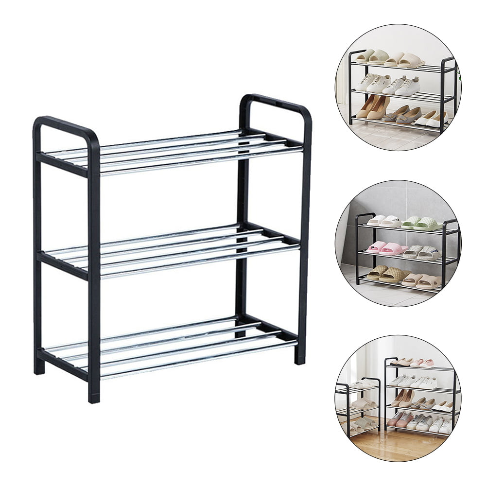 Hemoton Household Three-layer Shoe Storage Rack Durable 3-tier Shoe Rack Organizer